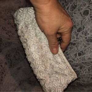 Elegant Beaded Clutch by INS. Perfect for weddings/ grad/ and special occassion